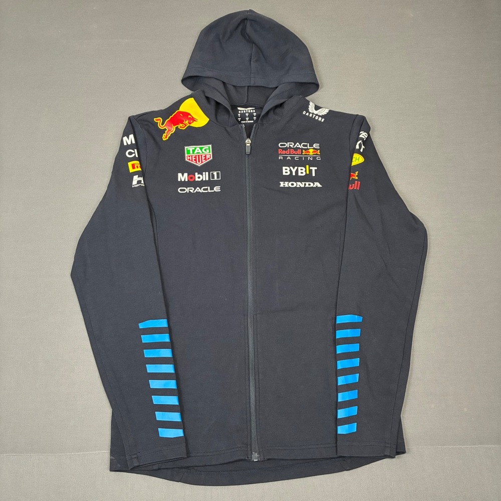 Red Bull Mobil Racing Castore Full Zip Hoodie Men's Size Small